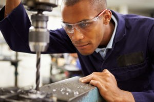 Engineer Using Milling Machine