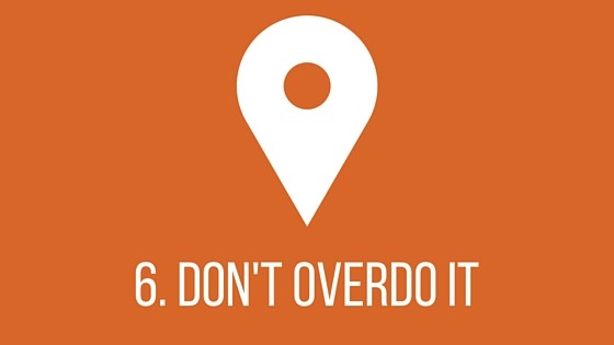 Don't Overdo It