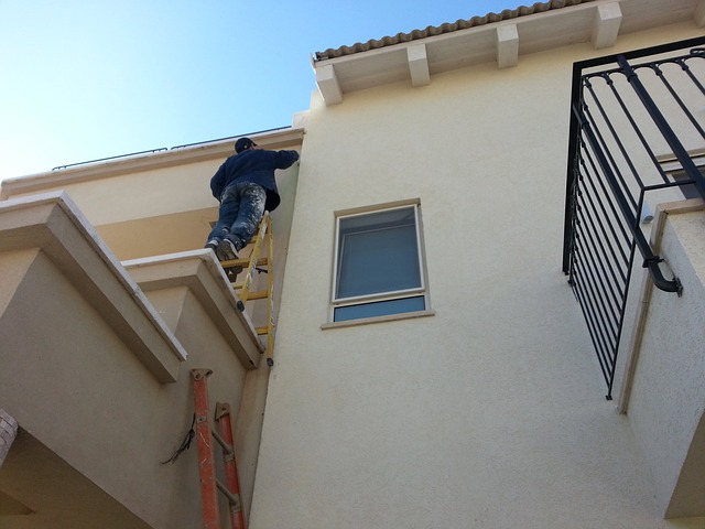 painter on ladder