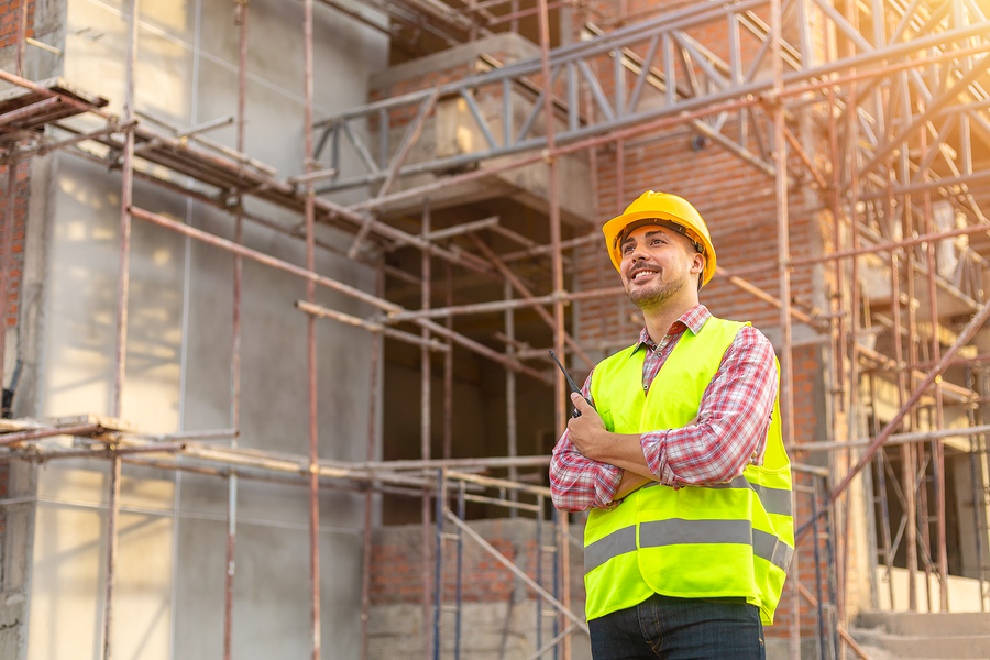 Manager on construction site